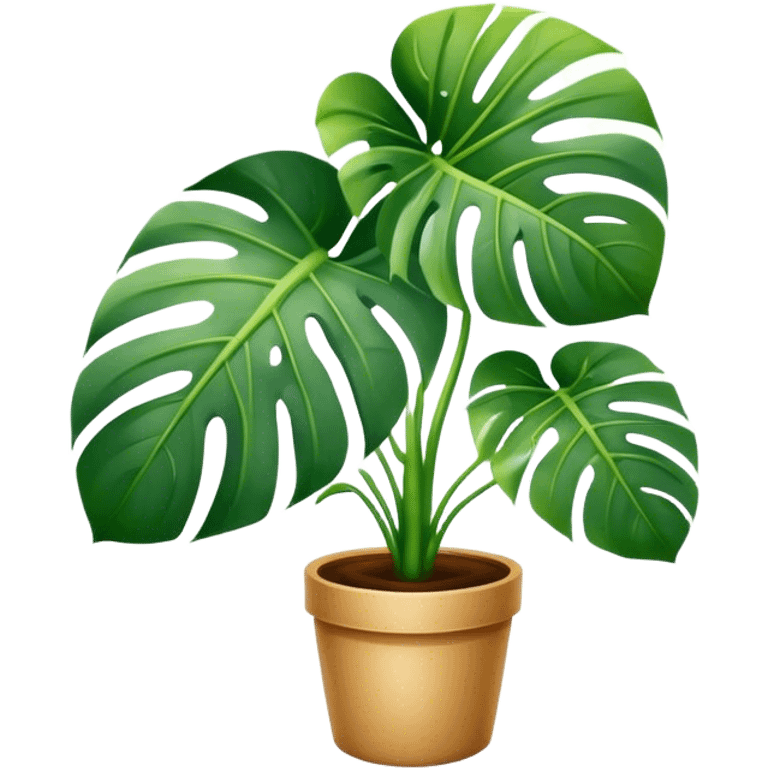 Monstera plant with Google eye  emoji