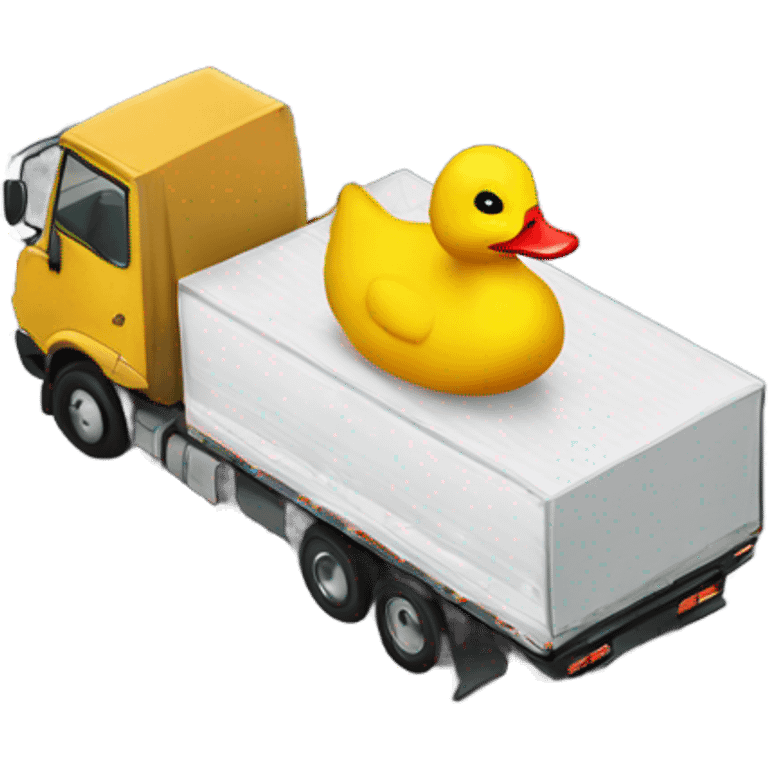 Truck on a duck emoji