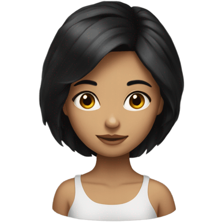 girl with black hair portrait emoji