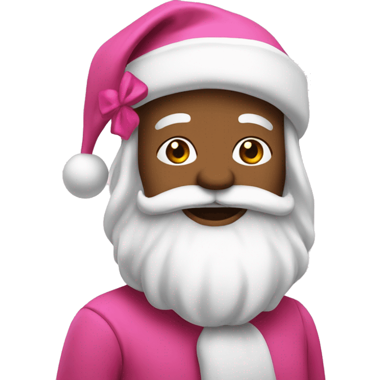 Pink Santa claude emoji