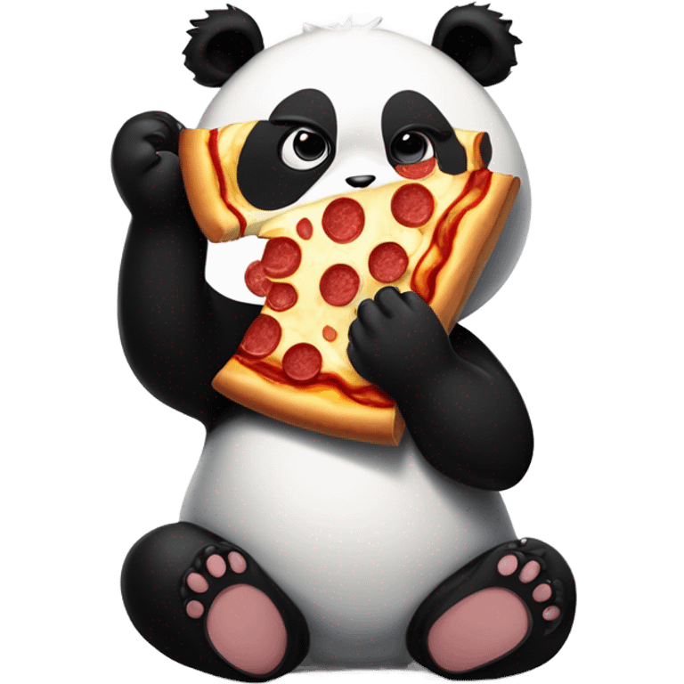  Panda eating pizza  emoji