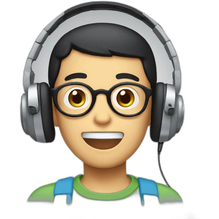 Nobita using headphones  emoji