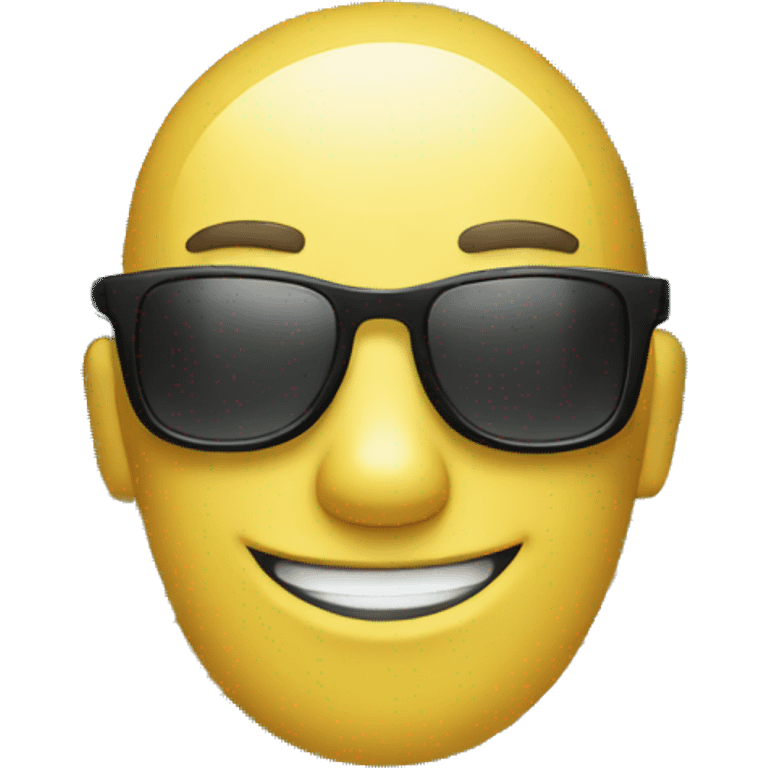 men with sunglasses and giant smile is counting money emoji