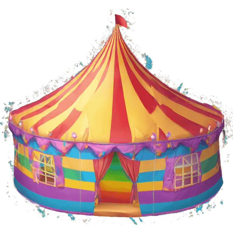 rainbow carnival tent emoji