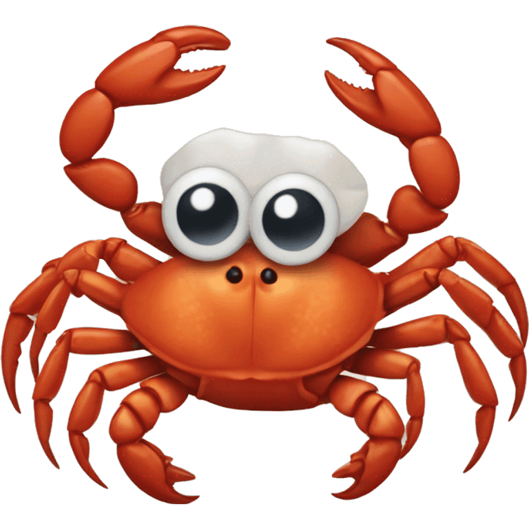 Crab cuddling another crab emoji