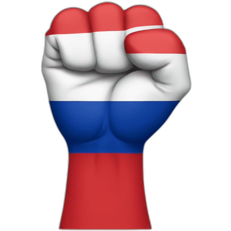 Fist with Czech flag emoji