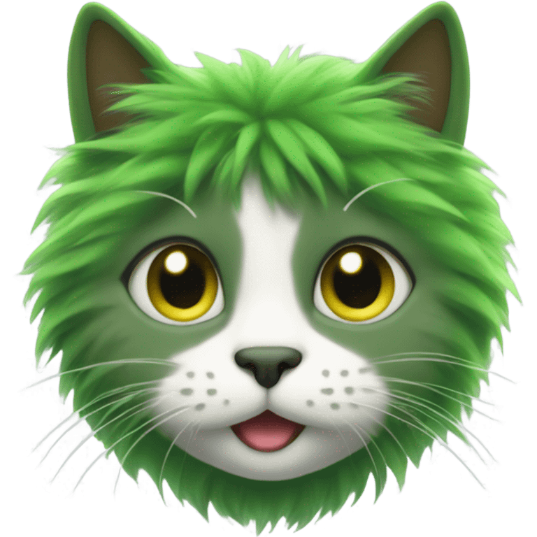 Green cat emoji