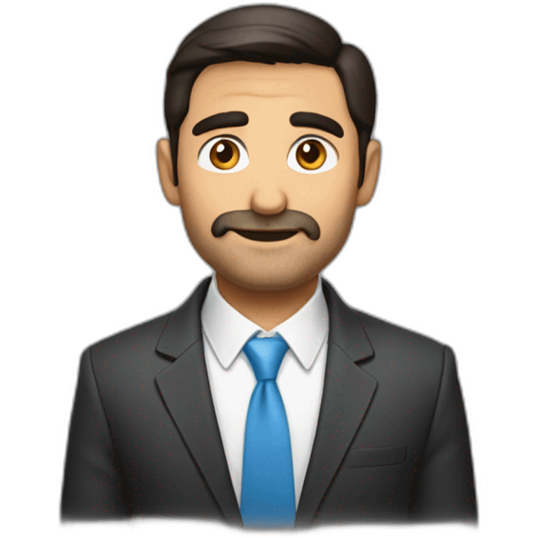 Un hombre rubio enojada emoji