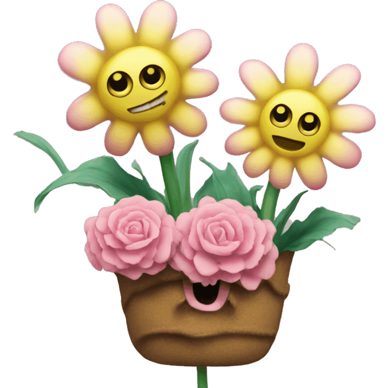 Spongebob flowers that are in the sky emoji