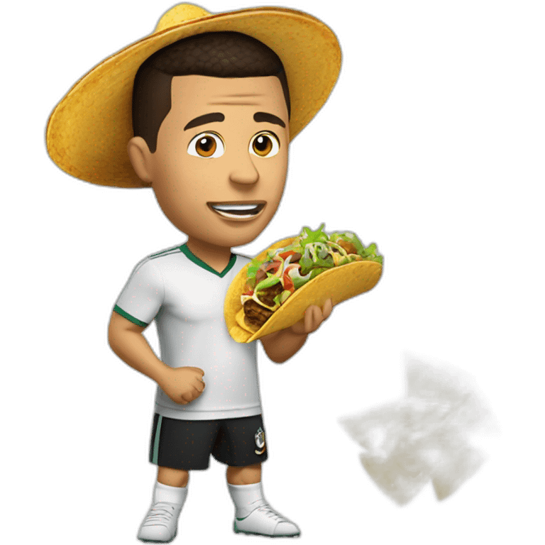 C.ronaldo qui mange un tacos emoji