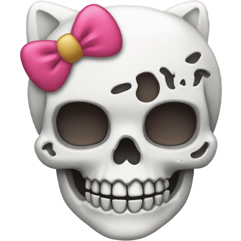 Hello kitty skull emoji