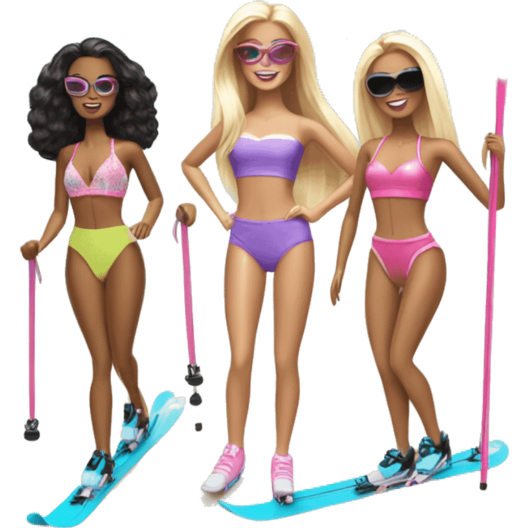 Beach Kristy Barbie skiing  emoji