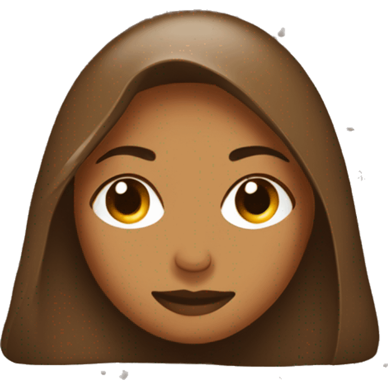 Water droplets on brown woman  emoji