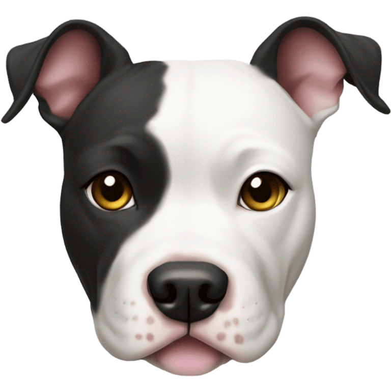 Black and white amstaff  emoji