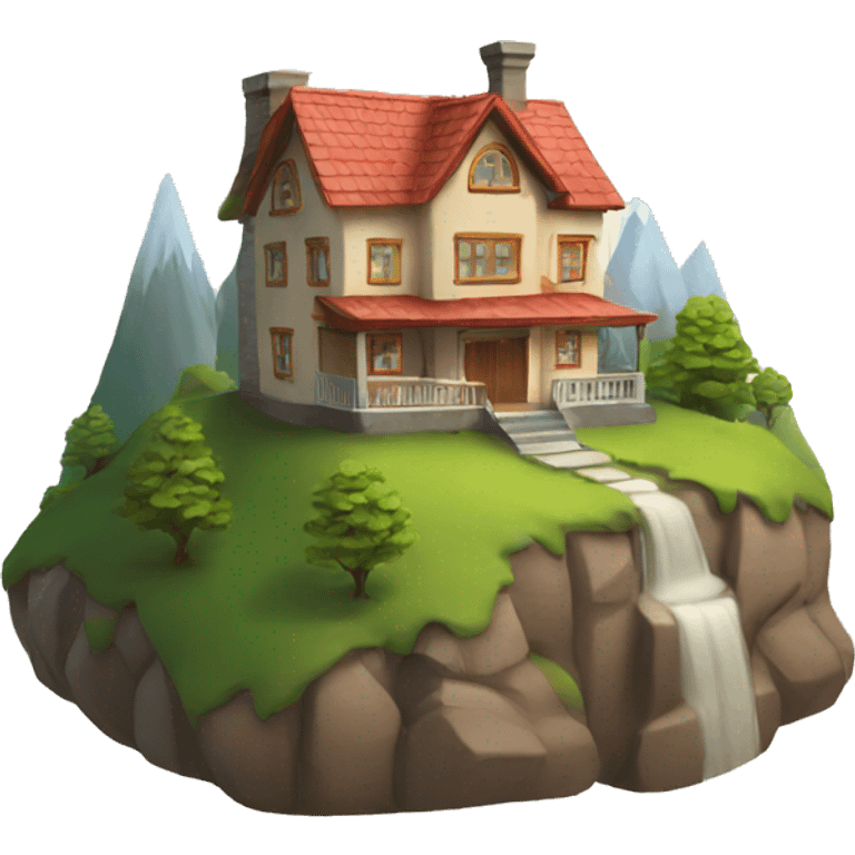 House on mountain  emoji