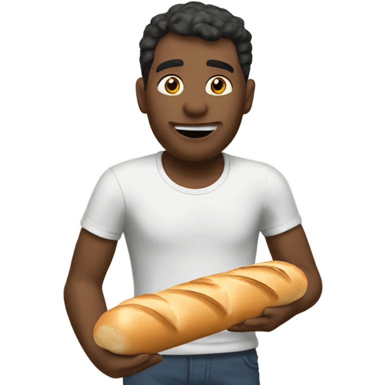 Pete eating a baguette  emoji