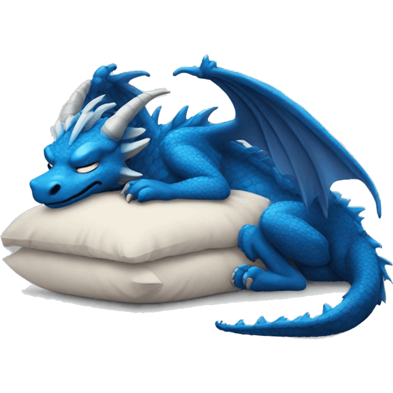 blue dragon sleeping  emoji