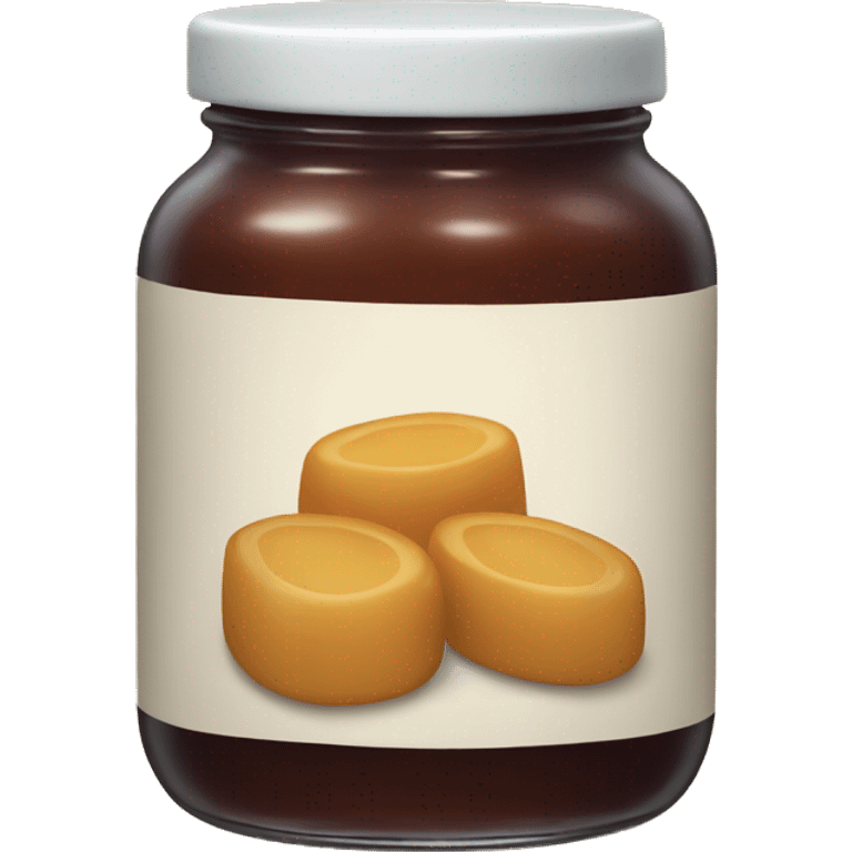 a jar of light-brown jam emoji