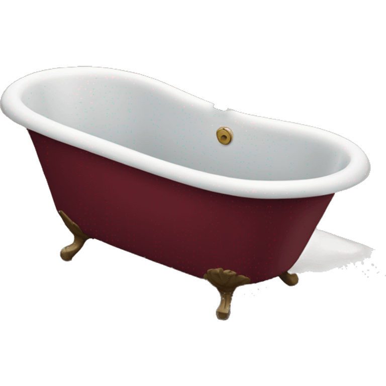 realistic burgundy bathtub emoji