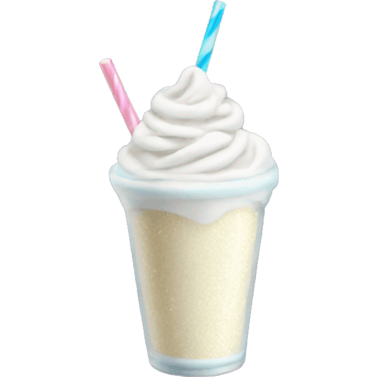 white sparkly milkshake emoji