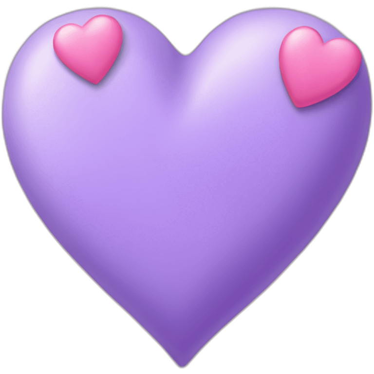 Lavender and pink heart  emoji