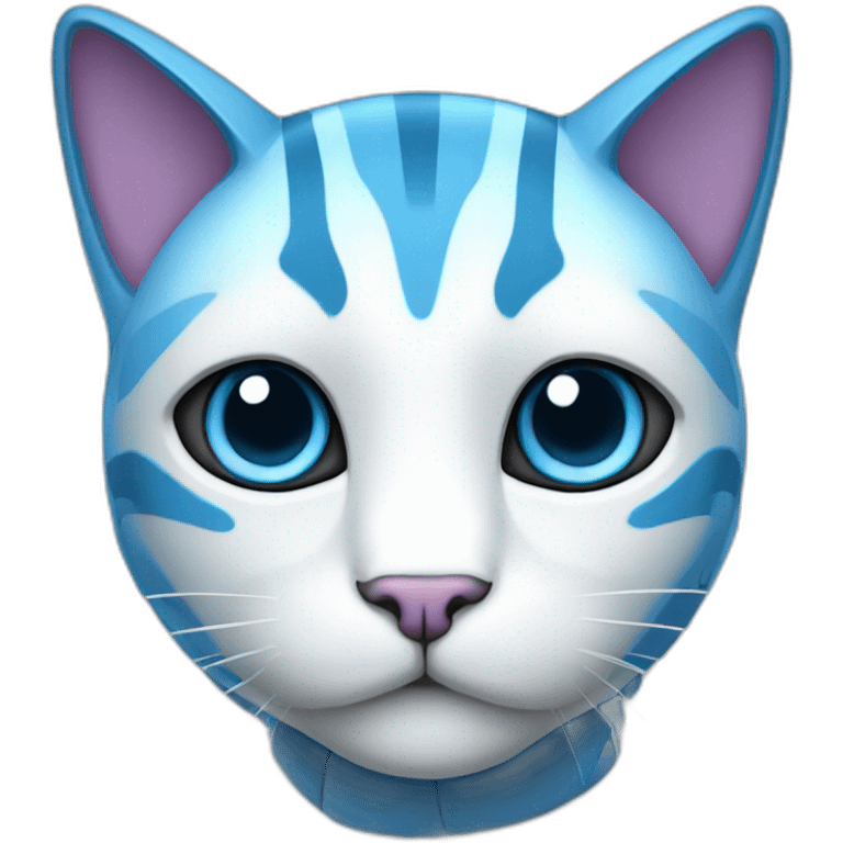 robot blue cat emoji