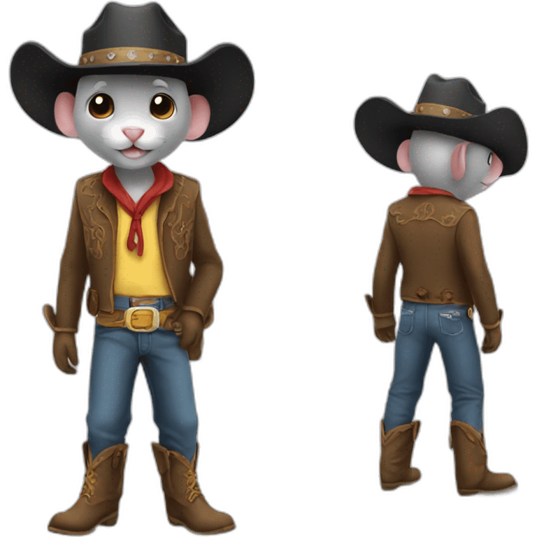 Mouse with cowboy hat emoji