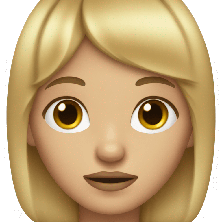 Girl with bangs and dirty blond hair  emoji