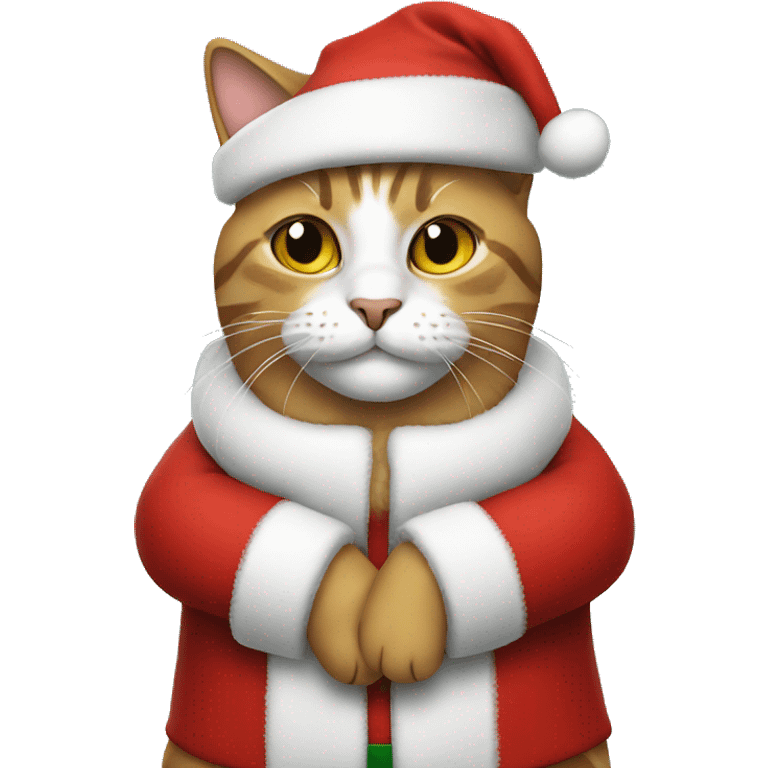 Cat wearing Santa Claus costume  emoji