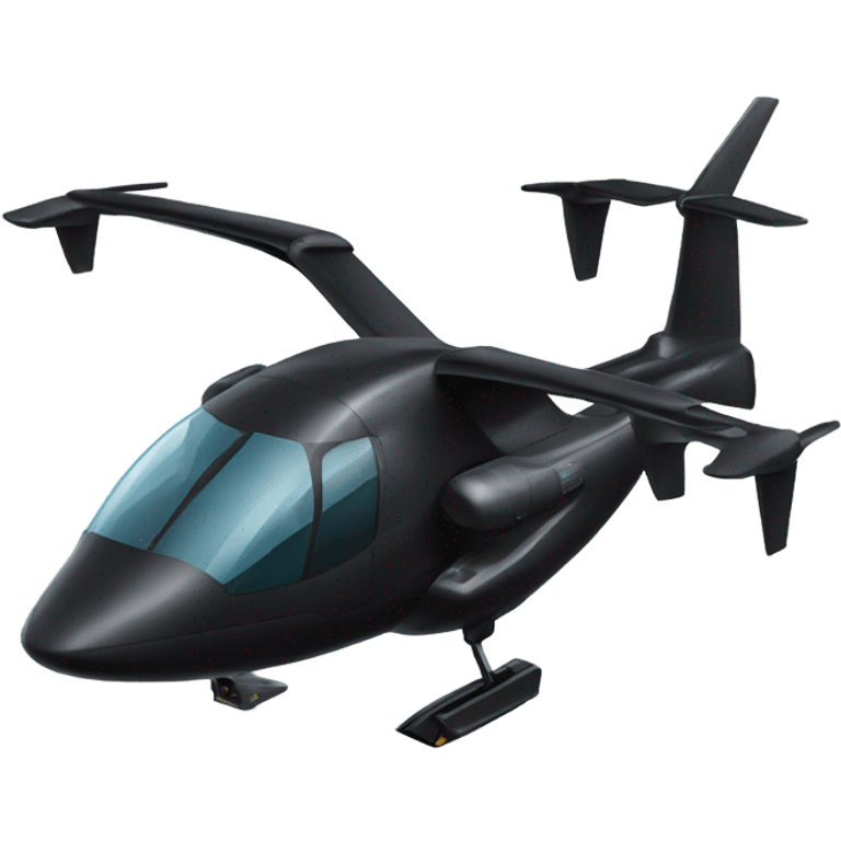 Evtol aircraft black emoji