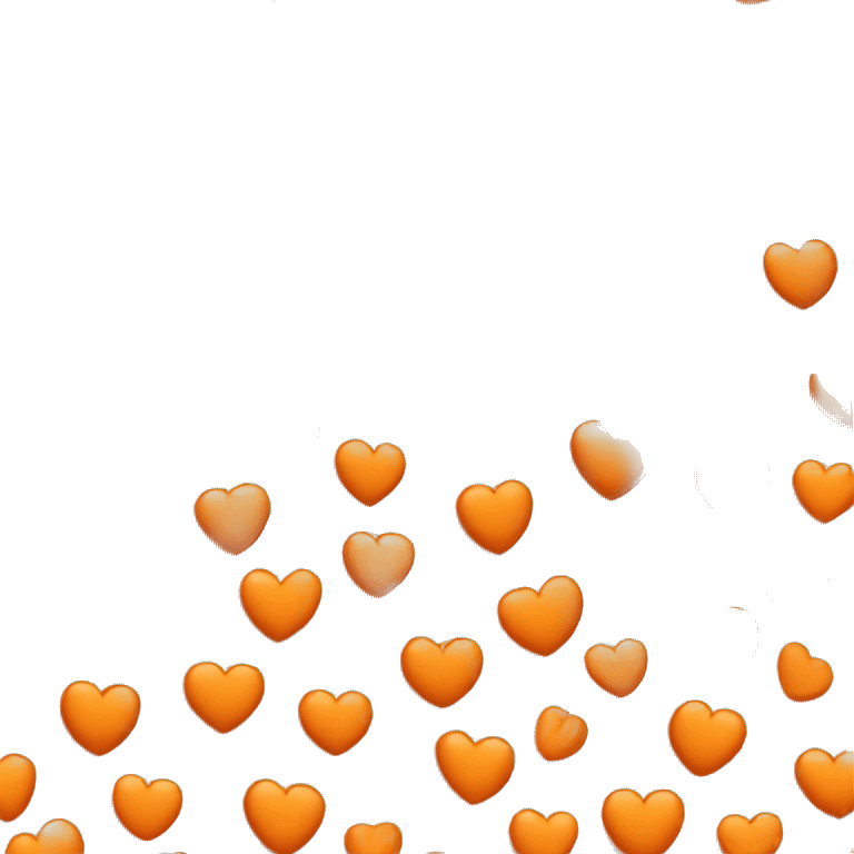 Orange fall heart  emoji