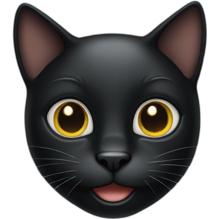 Black cat smiling emoji