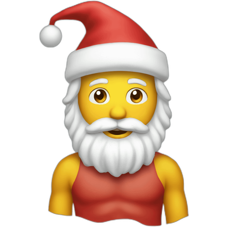 santa on a beach emoji