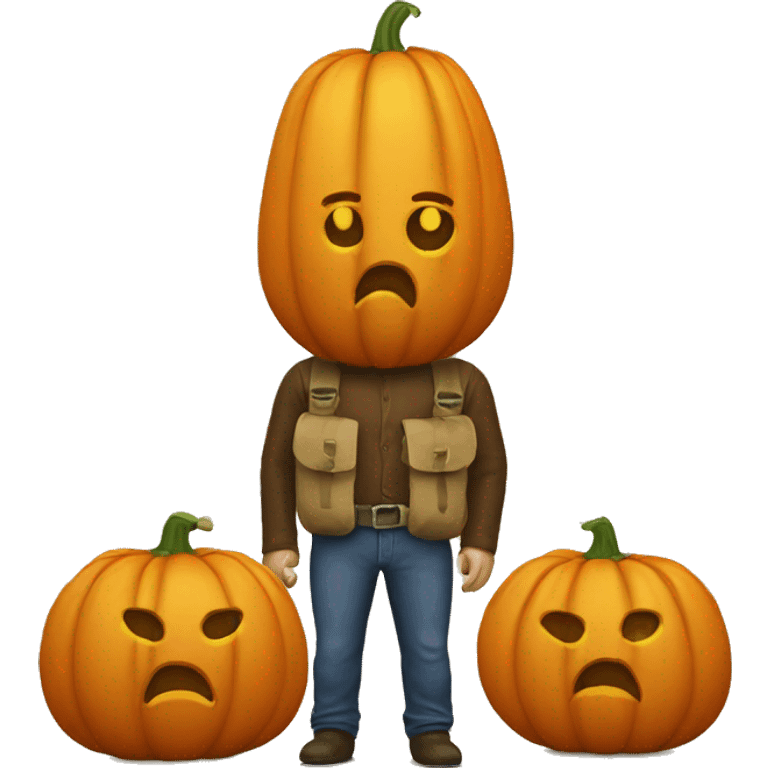 pumpkin and haysack emoji