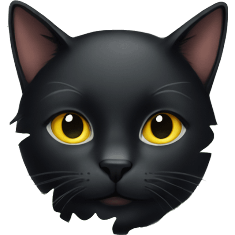 Black cat with Holly emoji