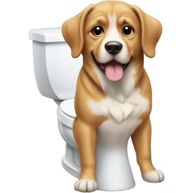 dog on the toilet  emoji