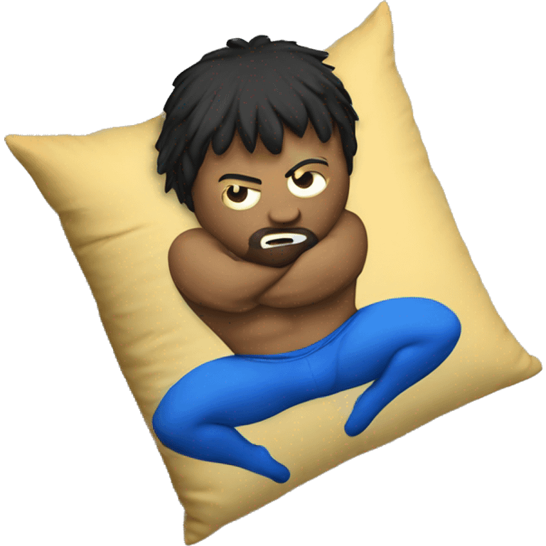 wrestler hitting pillow emoji