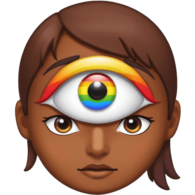 rainbow eye emoji