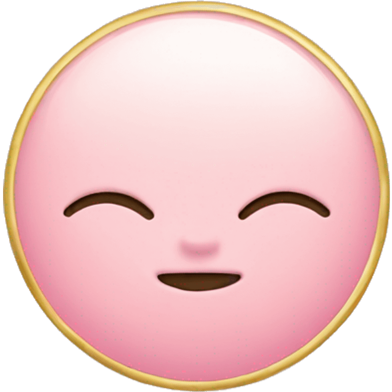 Baby pink moon with gold heart  emoji