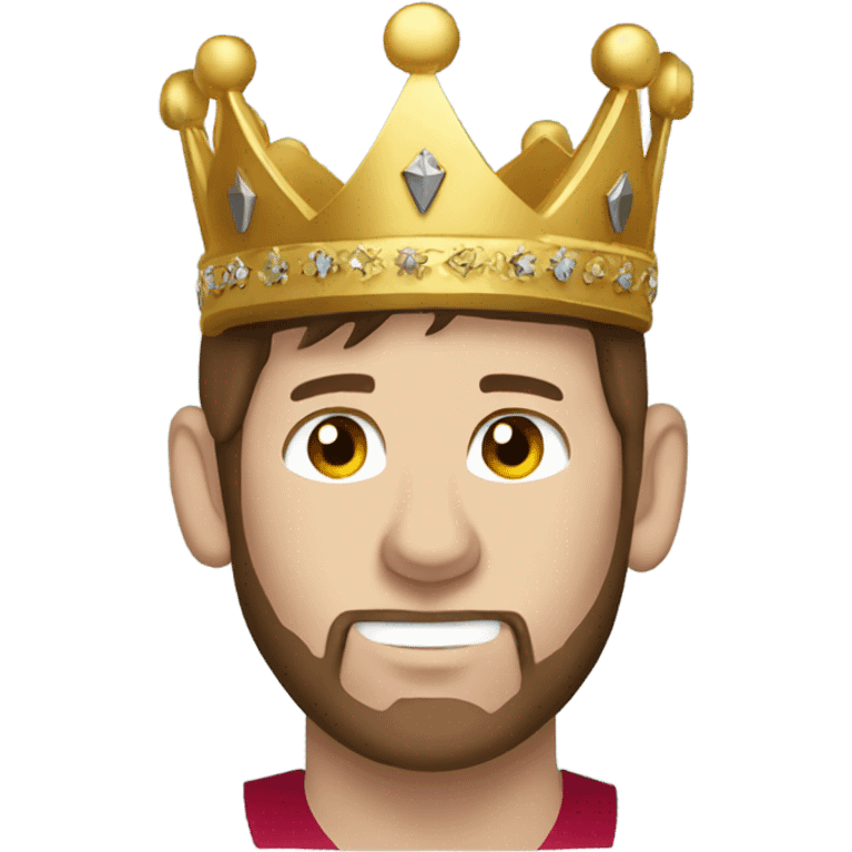 Messi wearing a crown emoji