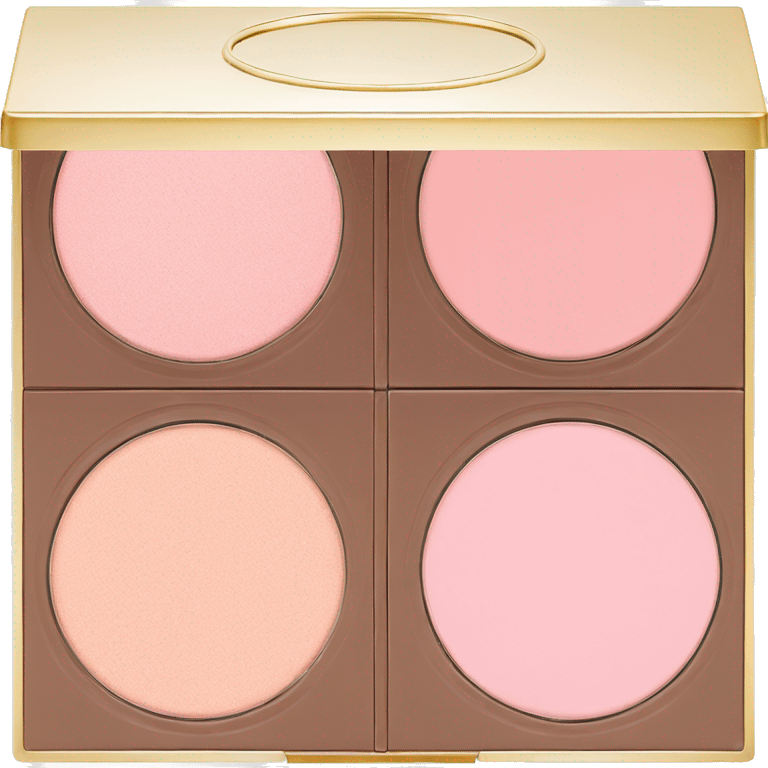 soft pink makeup powder compact emoji