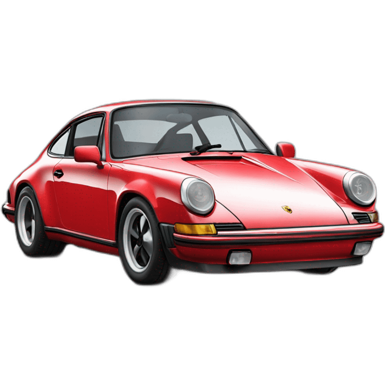 porsche 911 red emoji