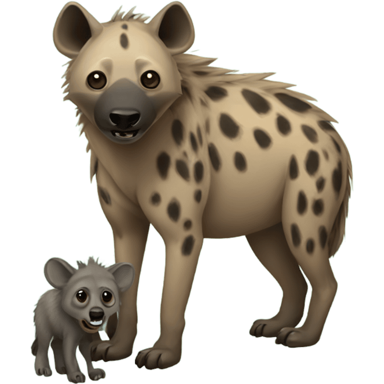 Hyena with bear emoji