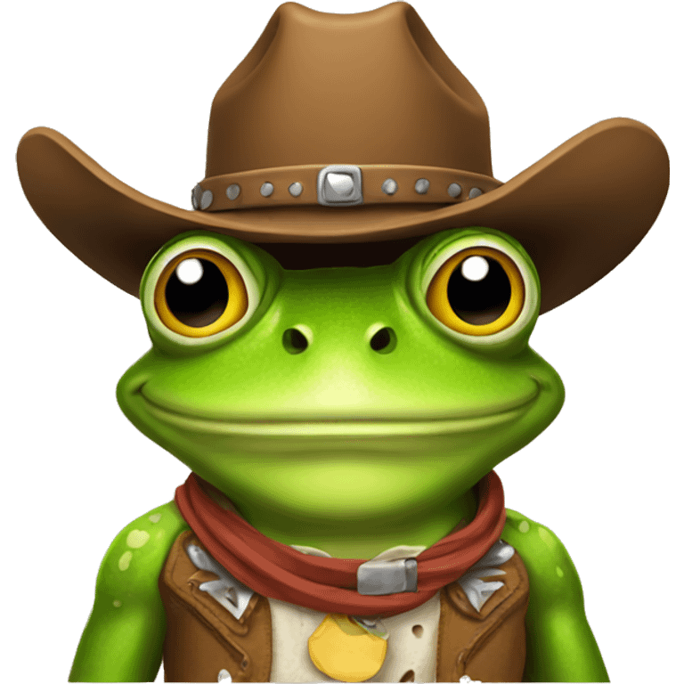 Cowboy frog emoji