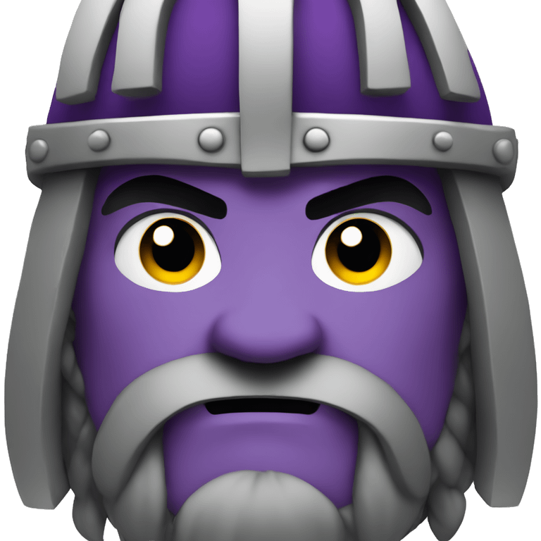 Purple and black Angry Viking emoji