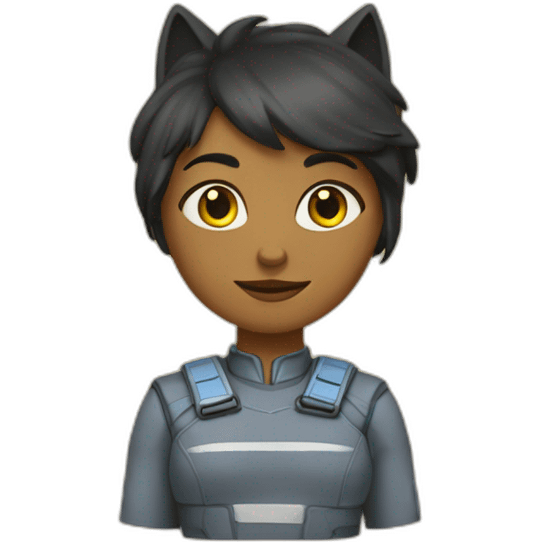 Un chat super héros féminine emoji