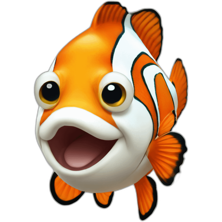 Cute little Chubby Clownfish   emoji