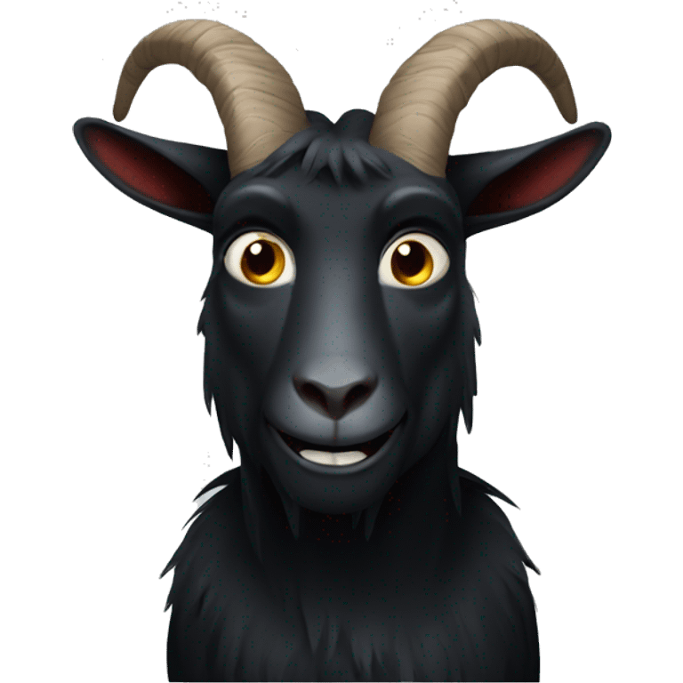 black goat, devil, cabin emoji