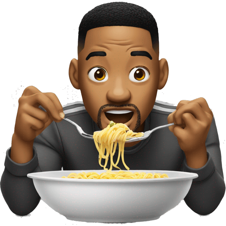 will smith eating pasta emoji