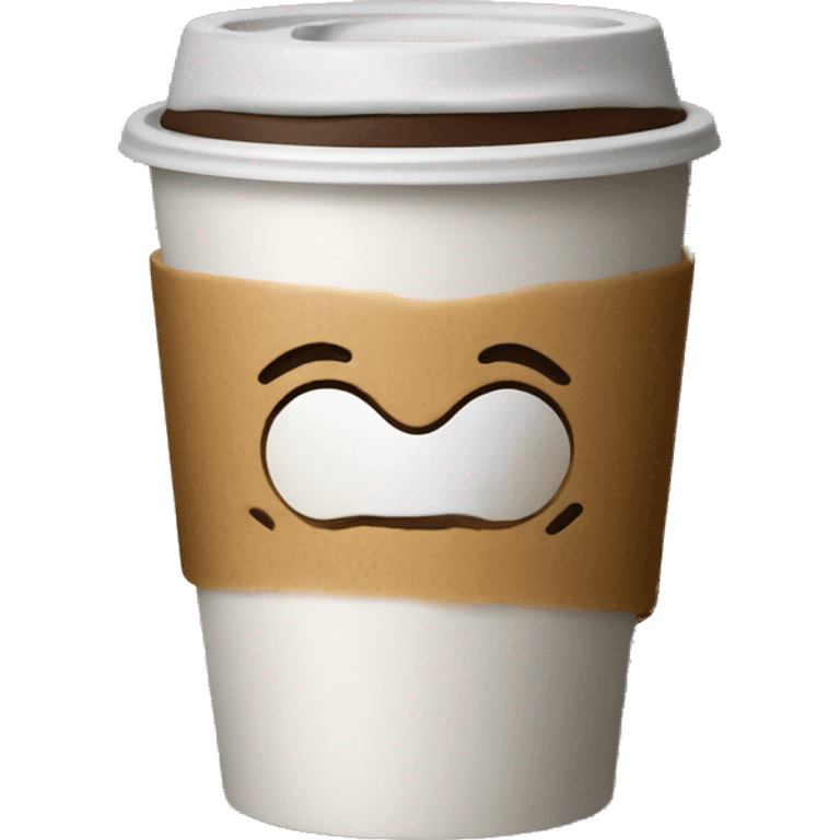 A coffee with a pretty design on the surface  emoji